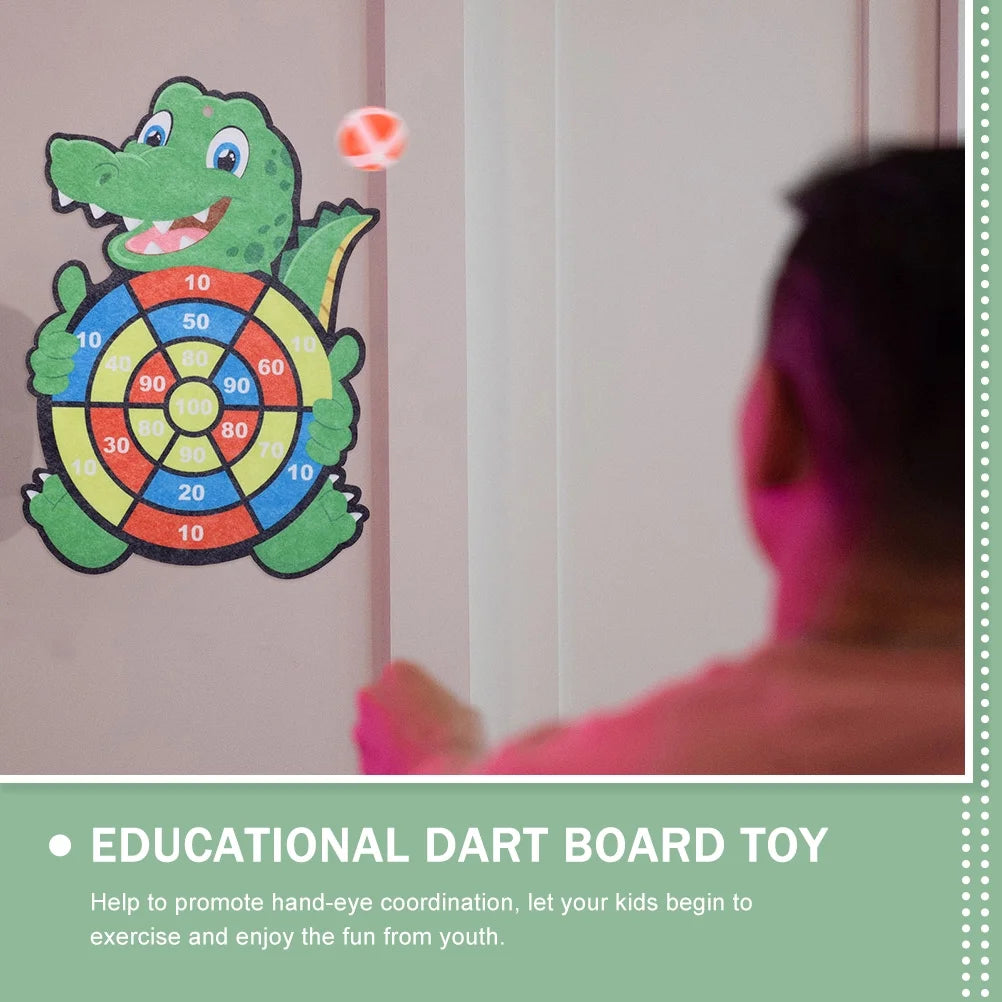 2 Sets Kids Dart Board Game Sticky Balls Cartoon W353916