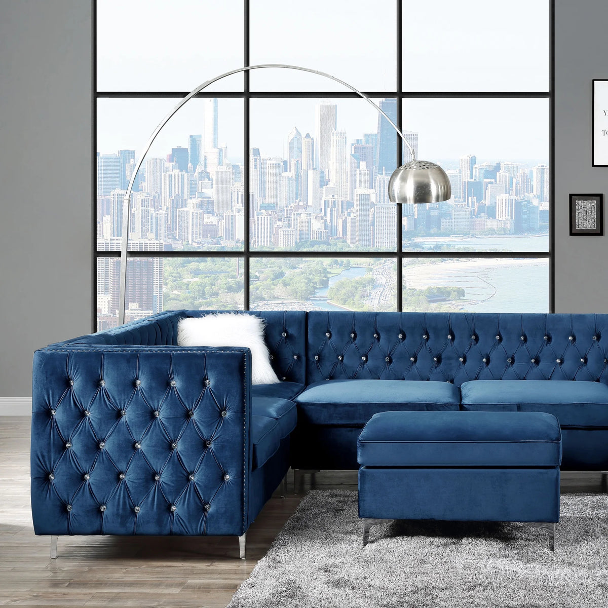 Blue Modular Wedge Upholstery T977859