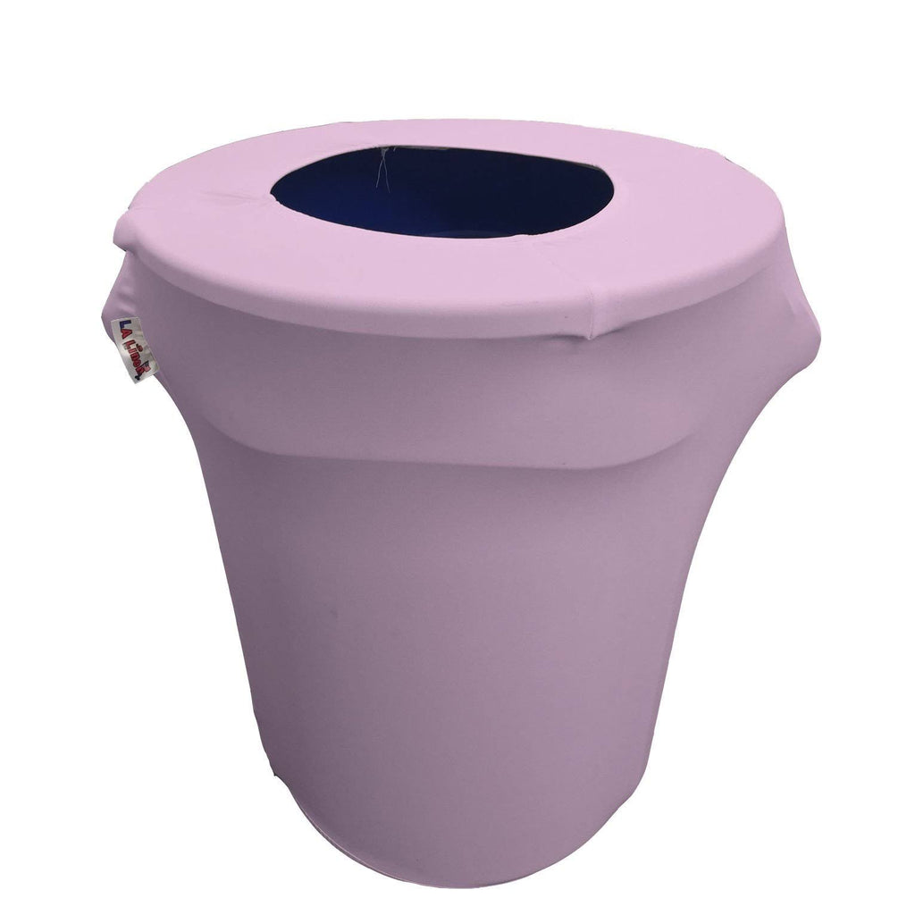 Lilac Stretch Spandex Trash Can Cover, 32 gal. Round G4328