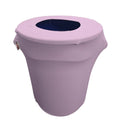 Lilac Stretch Spandex Trash Can Cover, 32 gal. Round G4328