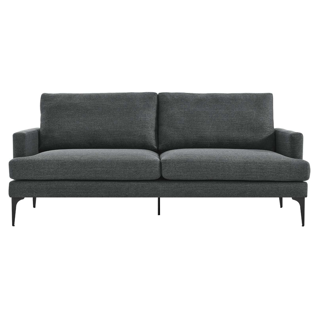 Gray Metal and Upholstered Fabric Sofa N92644