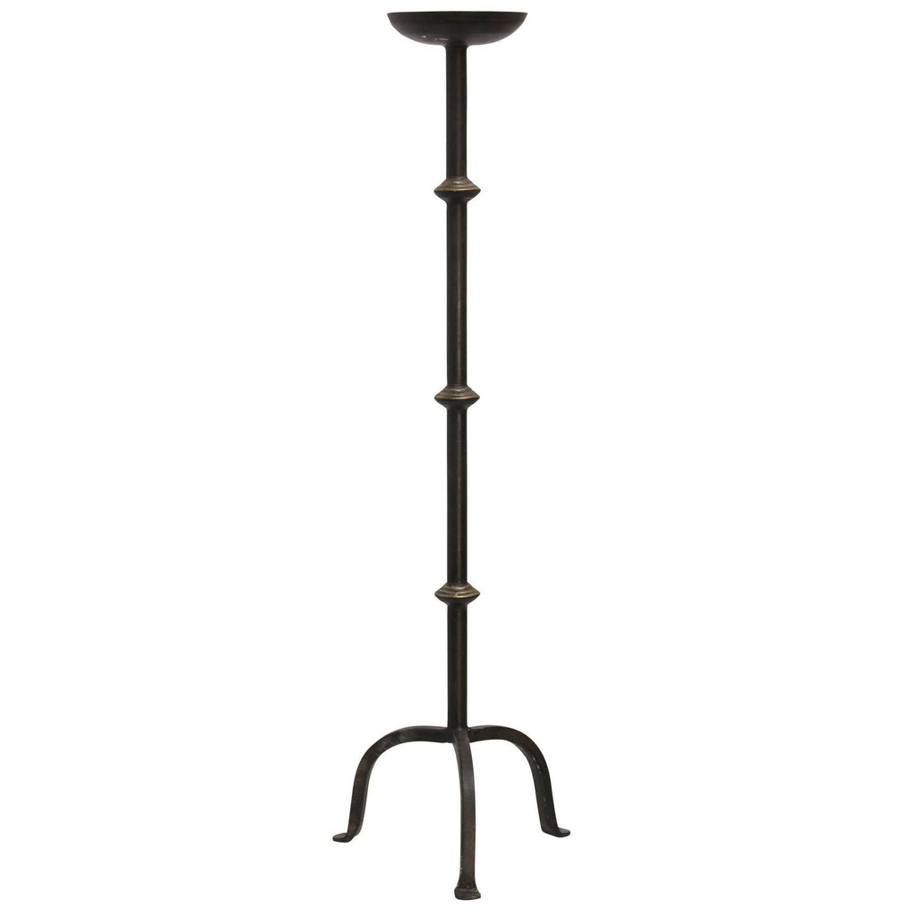 Dark Bronze Brass Metal Candle Holder S355792
