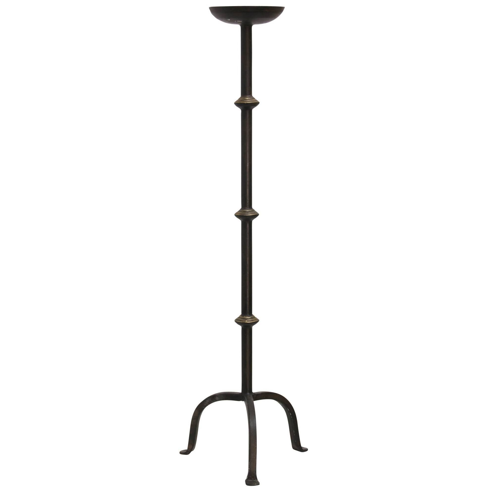 Dark Bronze Brass Metal Candle Holder S355792