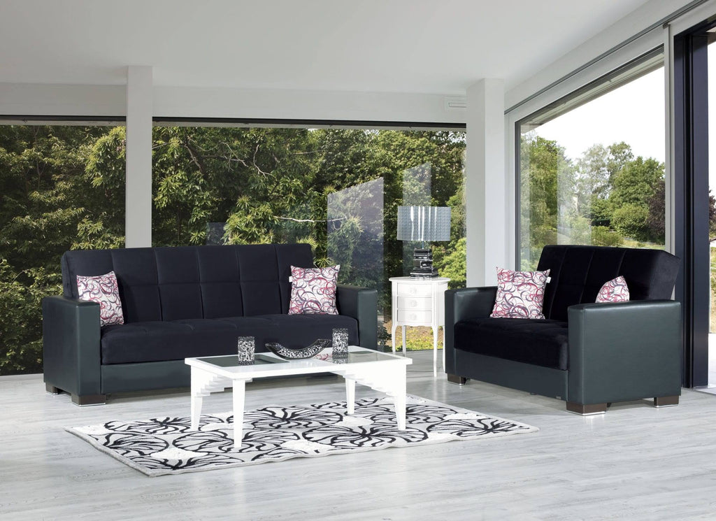 Black Loveseat L8354