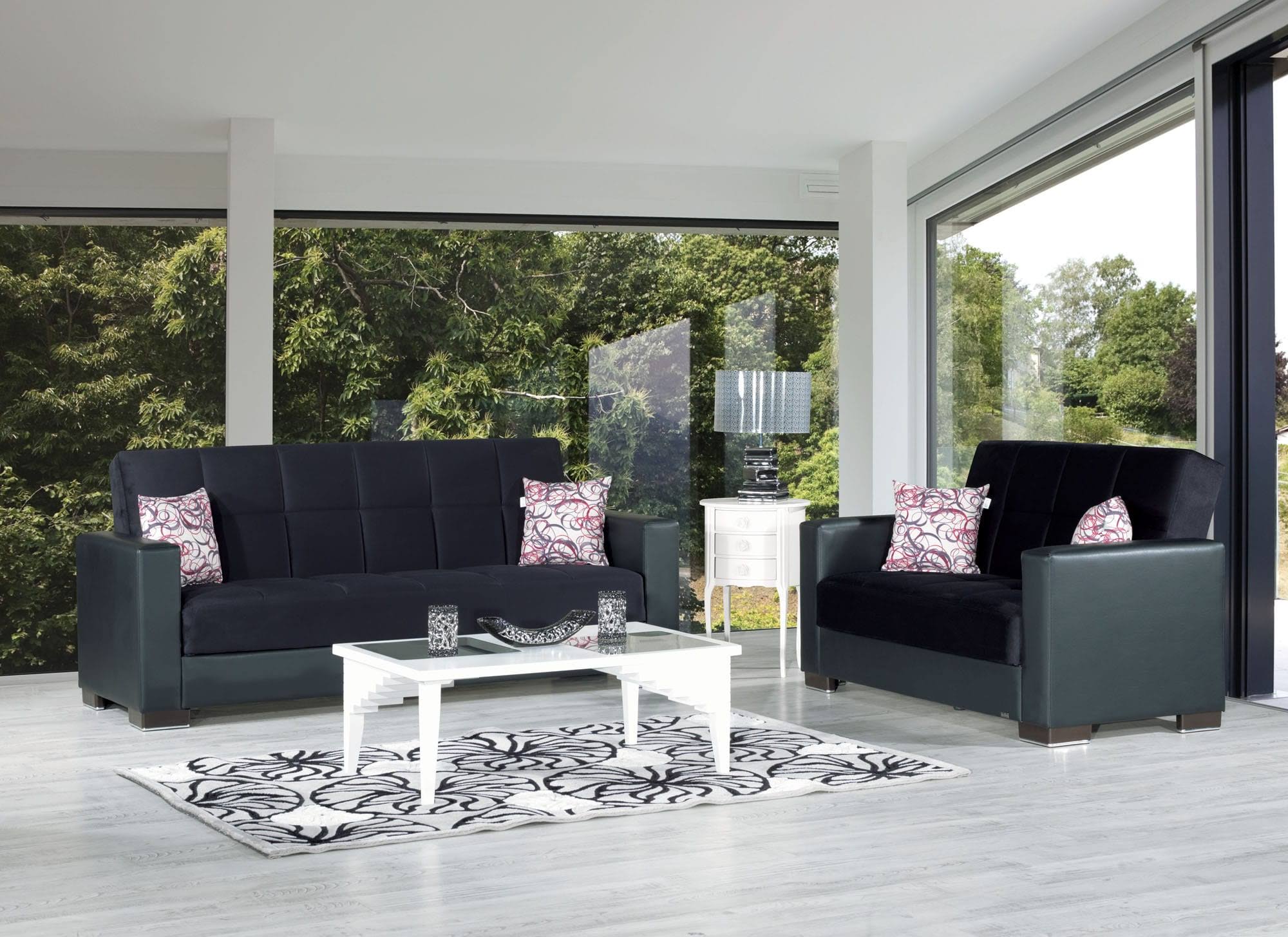 Black Loveseat L8354