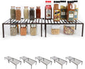 Charcoal Gray Steel Metal Cabinet Storage Shelf, Set of 6, Expandable 16-32 x 10 Inch I6470